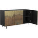 Auburn 60 X 18 inch Antique Brass and Black Sideboard